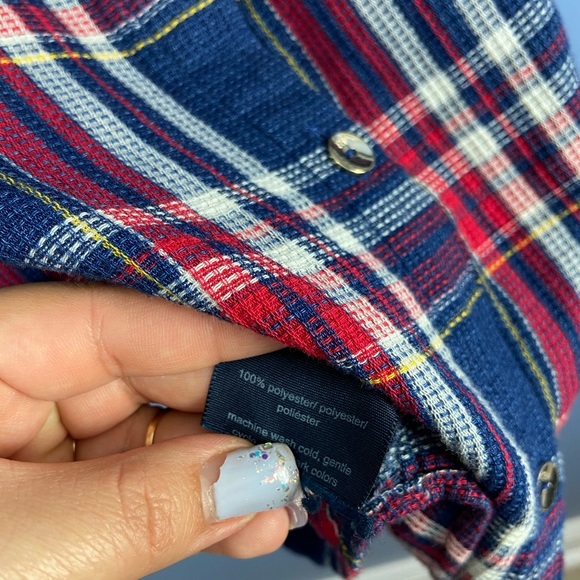 Tommy Hilfiger| Plaid Sleeves Button Down Dress - Picture 6 of 8